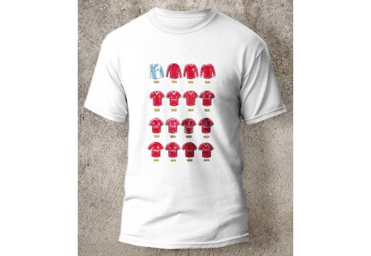 Liverpool FC Retro Art Football Shirts T-Shirt Liverpool FC Retro Art Football Shirts T-Shirt